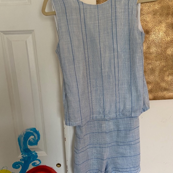 Solid and Striped Romper - Picture 2 of 3